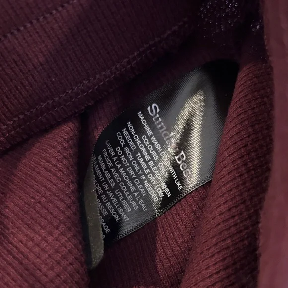 Aritzia Burgundy Lounge Waffle Luxe Pant Sunday Best, never worn, tags removed - Picture 6 of 6